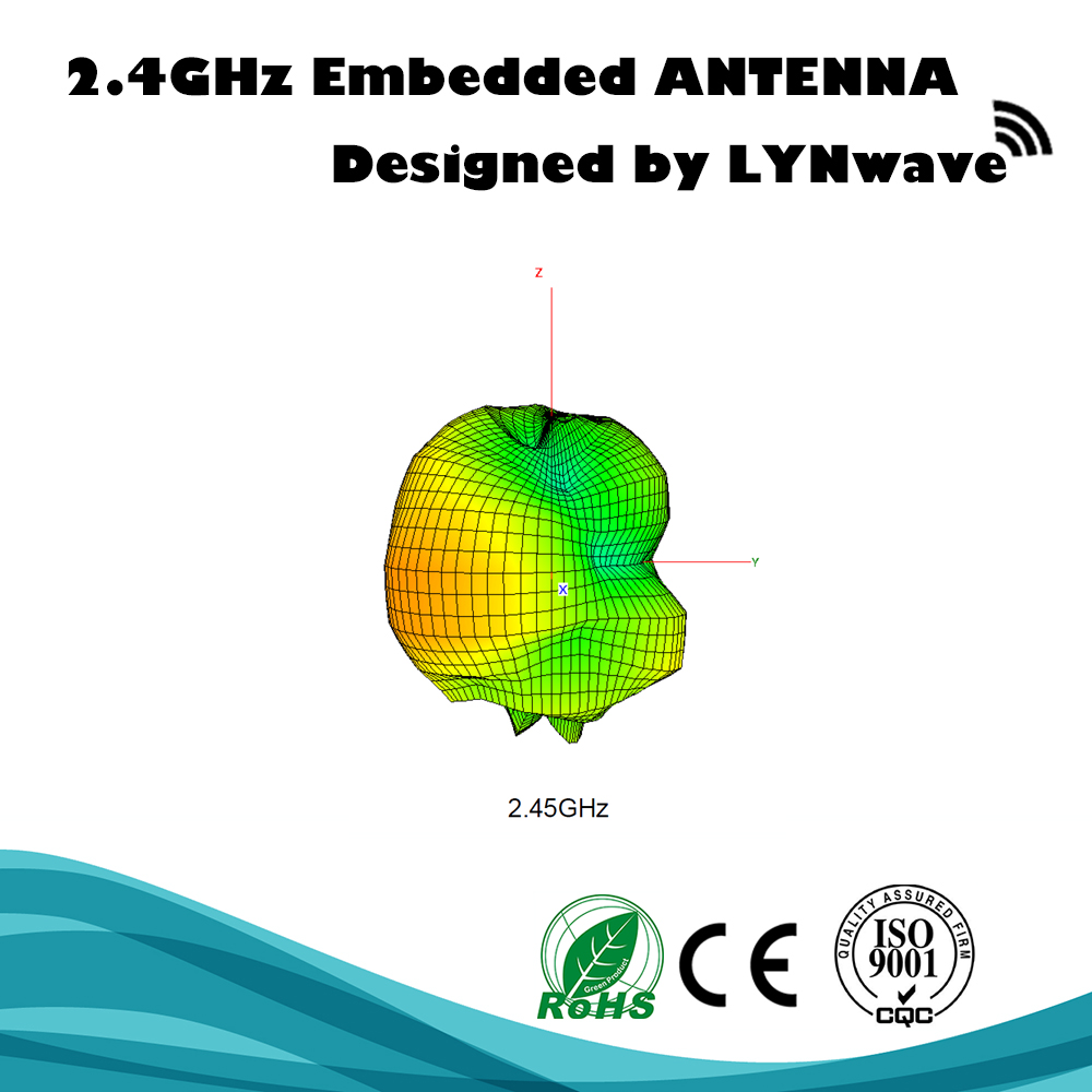 Internal PCB 2.4GHz Antenna, IPEX 50mm Low Loss Cable