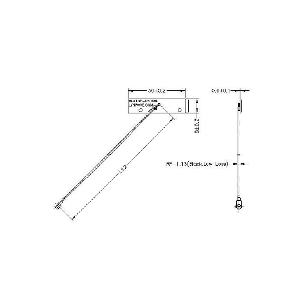 Internal PCB 2.4GHz Antenna, IPEX 45mm Low Loss Cable