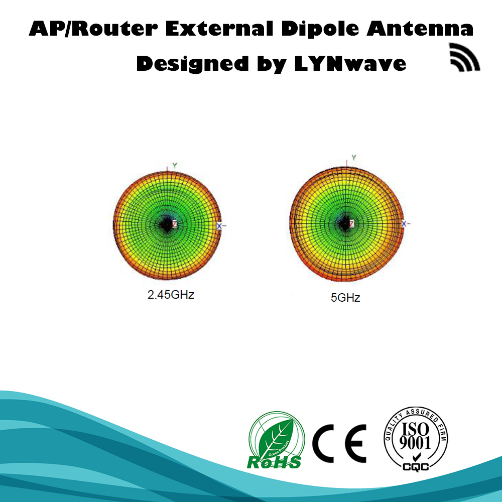 Dual Band Dual-Polarized External Dipole Antenna w SMA Plug