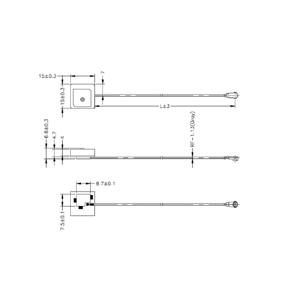 Internal Active GPS GNSS 1.575GHz Ceramic PCB Antenna w/ 18dB LNA