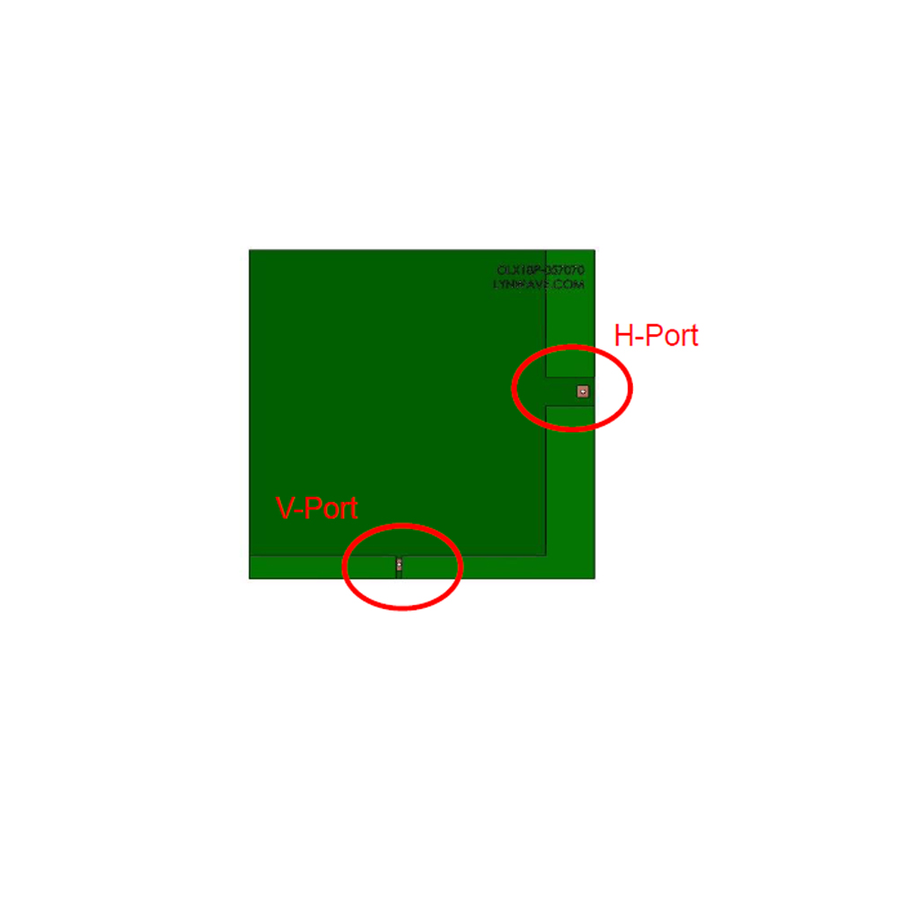 Dual-Polarized 2.4GHz PCB Patch Antenna, RP-SMA Plug