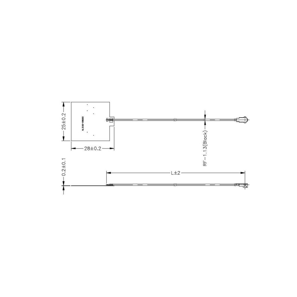 Internal FPCB 13.56 MHz NFC Antenna w IPEX MHF I, RF-1.13