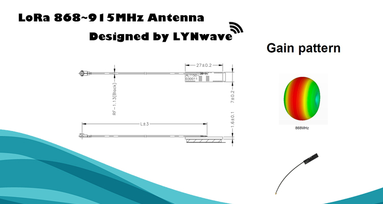 LoRa LPWAM Embedded 868MHz 915MHz Antenna