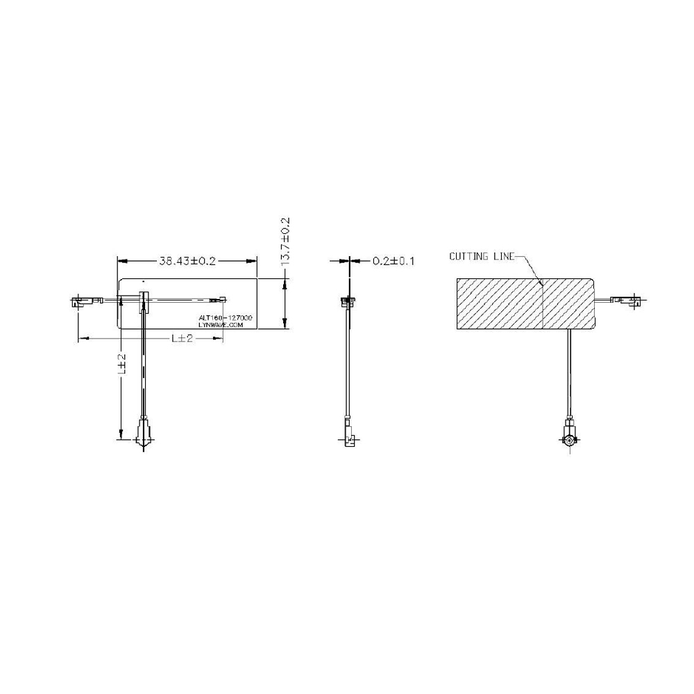 2.4GHz/13.56MHz Wi-Fi/NFC Embedded FPCB Antenna, IPEX