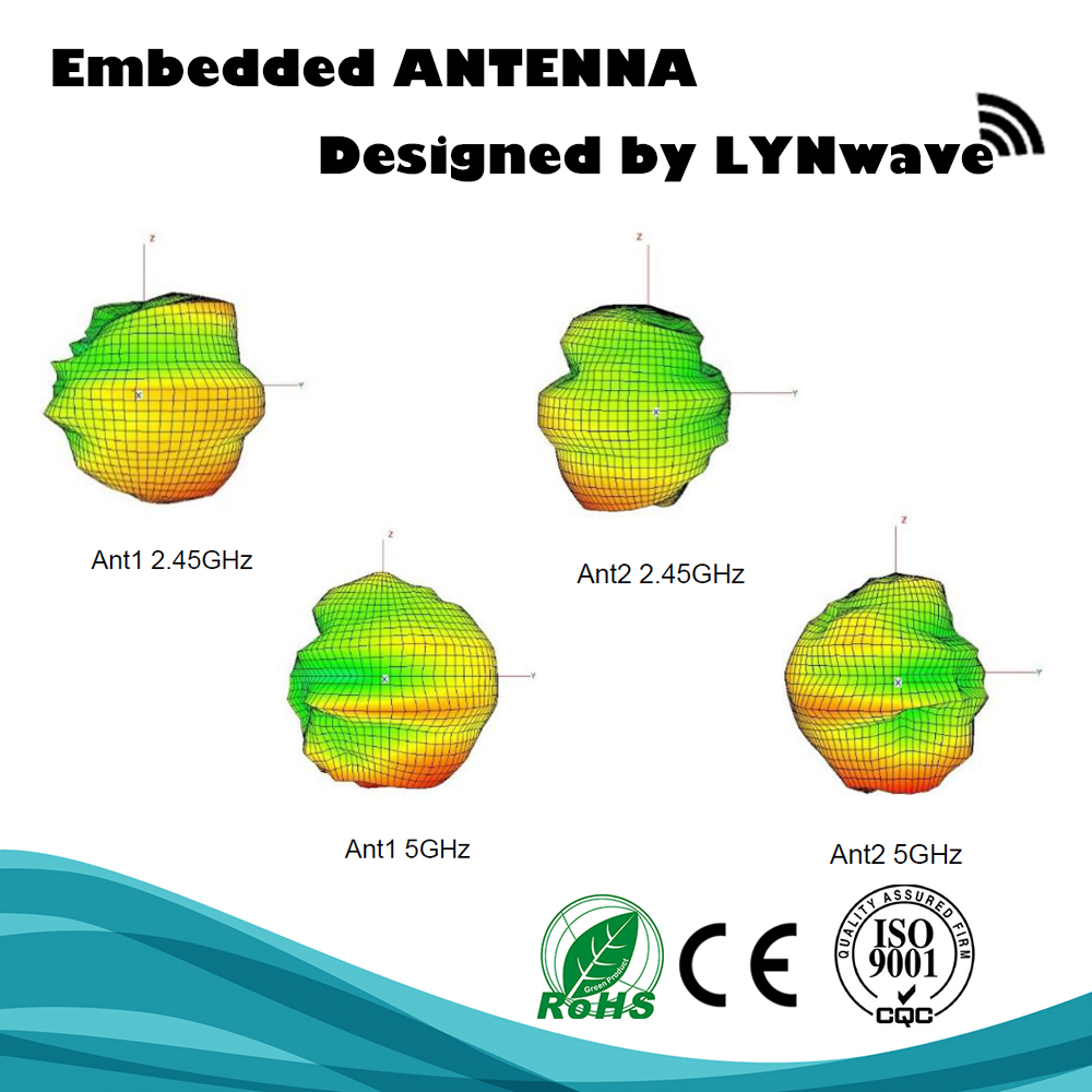 2x2 MIMO 2.4/5GHz Dual Band 5dBi 6dBi Stamping Metal PIFA Antenna