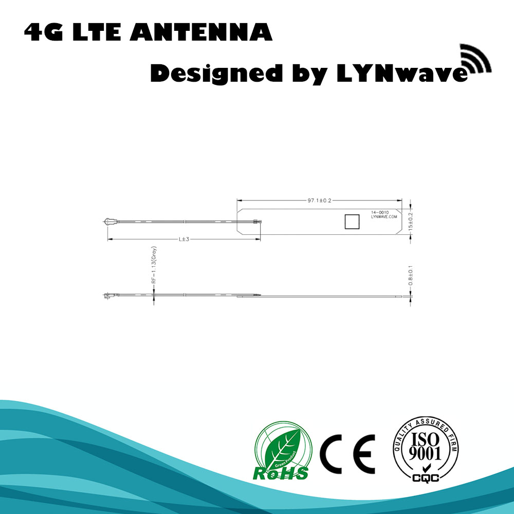 698-2690MHz LTE Indoor Embedded Omni-directional Antenna w MHF compatible