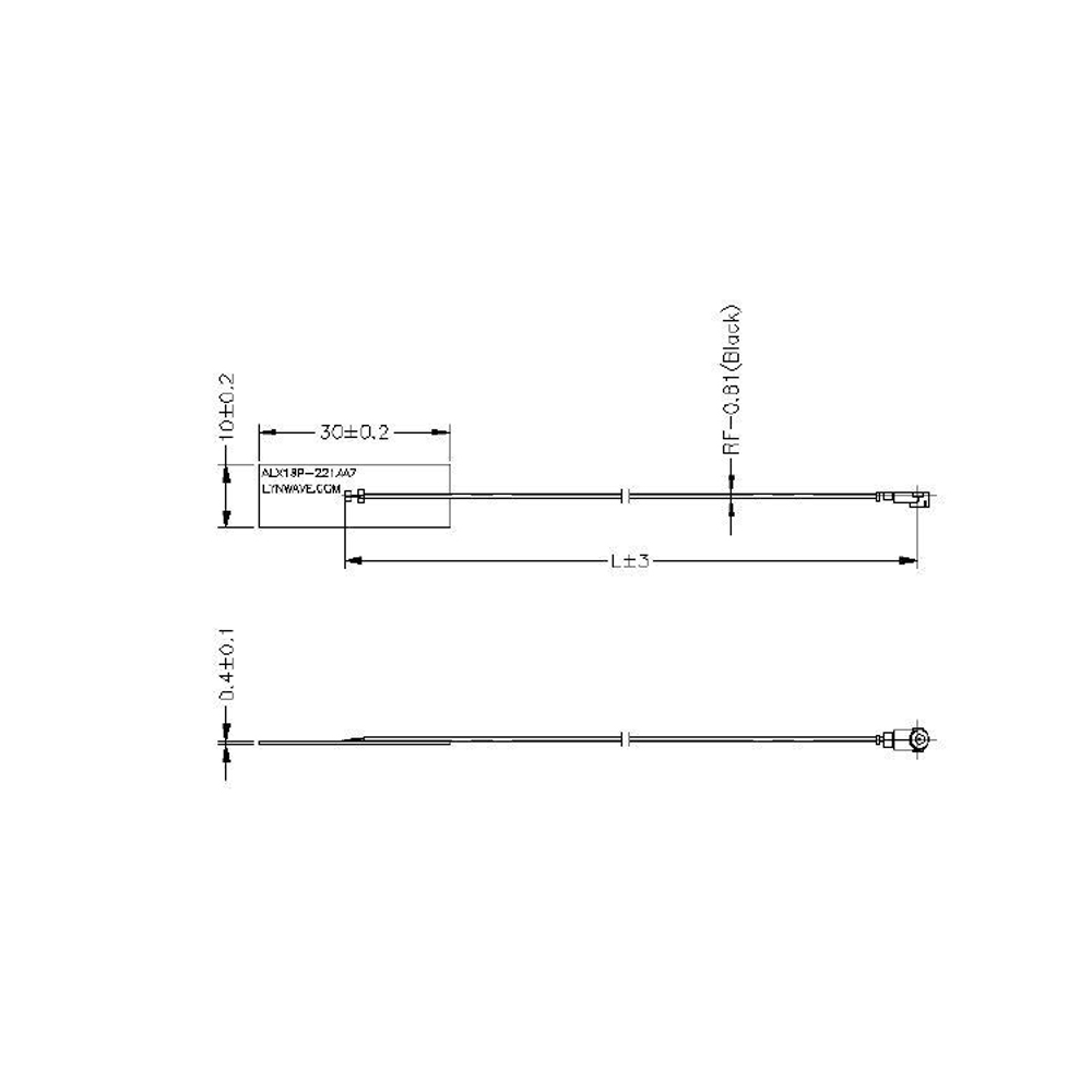 Wi-Fi Dual Band 2.4/5GHz Dipole PCB Antenna w 127mm RF-0.81 IPEX - LYNwave